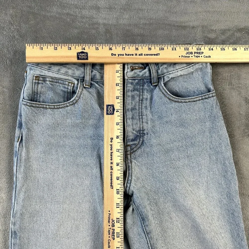 J. Galt / Brandy Melville Light Wash Button-fly Jeans Size Medium Raw Hem